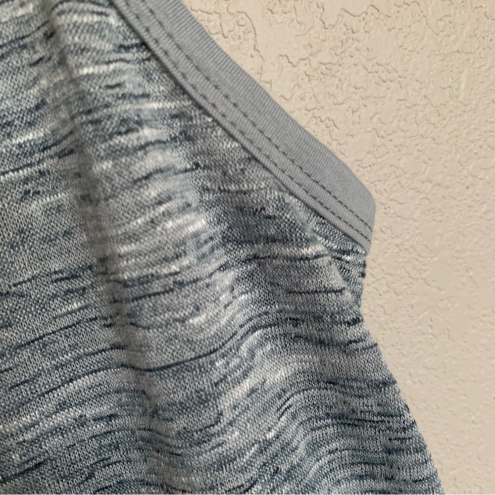 Cupshe Heather Grey Blue Drawstring Waist Jersey Romper Size Large NWT Beach - Picture 9 of 17